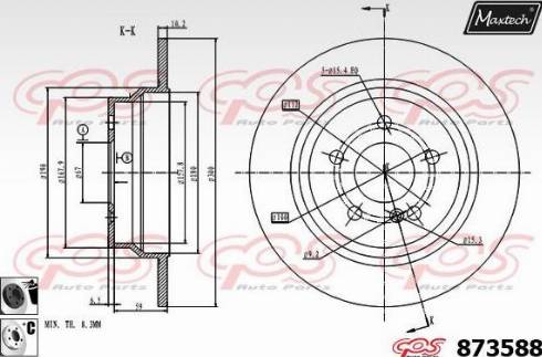 Maxtech 873588.6060 - Disque de frein cwaw.fr