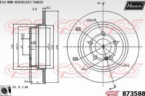 Maxtech 873588.0060 - Disque de frein cwaw.fr