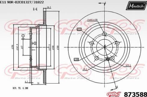 Maxtech 873588.0000 - Disque de frein cwaw.fr