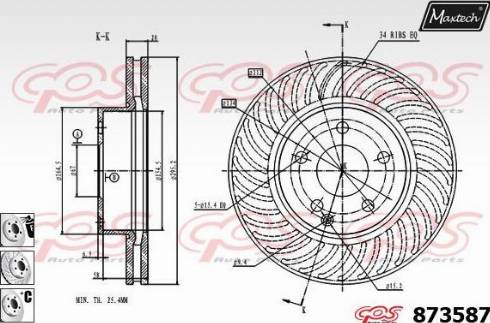 Maxtech 873587.6980 - Disque de frein cwaw.fr