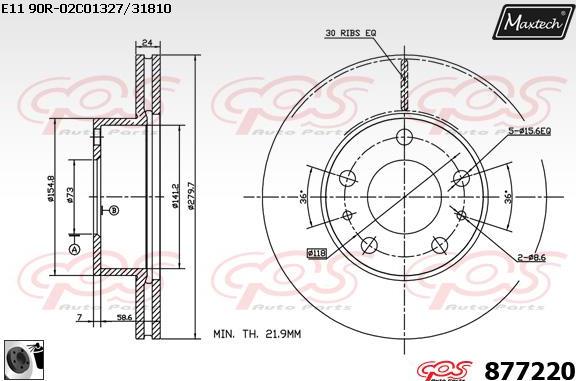 Maxtech 873531 - Disque de frein cwaw.fr