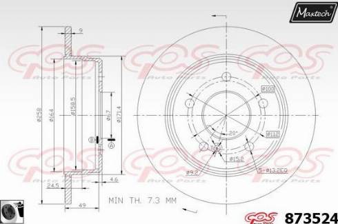 Maxtech 873524.0060 - Disque de frein cwaw.fr