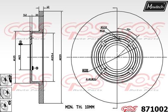 Maxtech 873524 - Disque de frein cwaw.fr