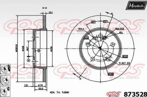 Maxtech 873528.6980 - Disque de frein cwaw.fr