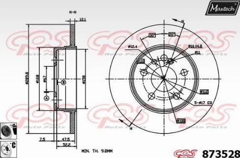 Maxtech 873528.6060 - Disque de frein cwaw.fr