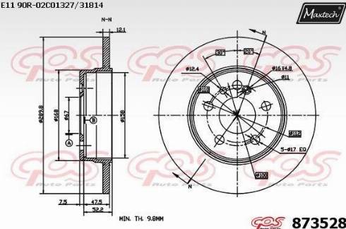 Maxtech 873528.0000 - Disque de frein cwaw.fr