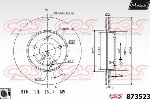 Maxtech 873523.0060 - Disque de frein cwaw.fr