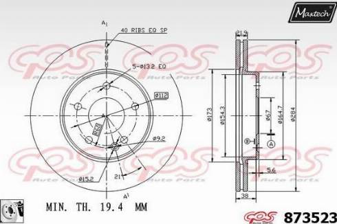 Maxtech 873523.0080 - Disque de frein cwaw.fr