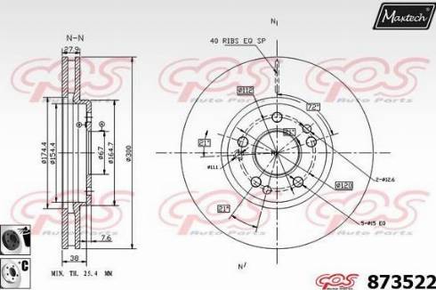 Maxtech 873522.6060 - Disque de frein cwaw.fr