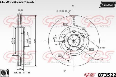 Maxtech 873522.0060 - Disque de frein cwaw.fr