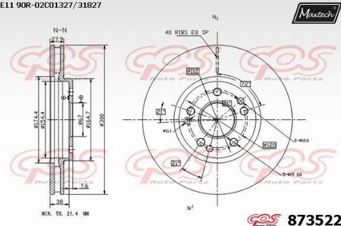 Maxtech 873522.0000 - Disque de frein cwaw.fr