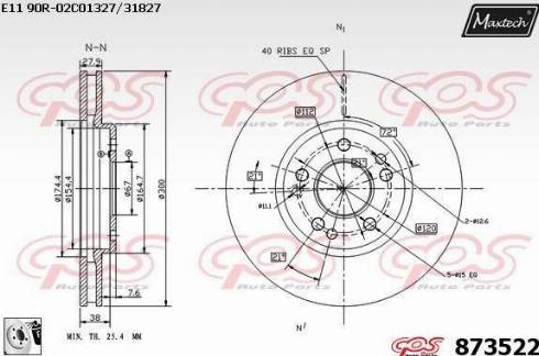 Maxtech 873522.0080 - Disque de frein cwaw.fr