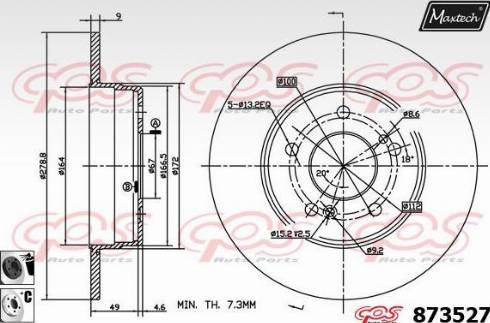 Maxtech 873527.6060 - Disque de frein cwaw.fr