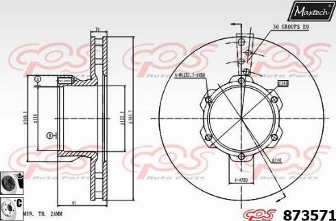 Maxtech 873571.6060 - Disque de frein cwaw.fr