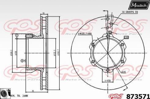 Maxtech 873571.0060 - Disque de frein cwaw.fr