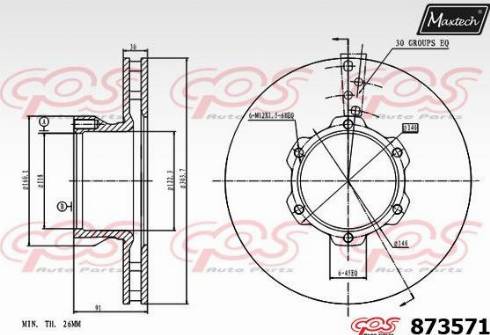 Maxtech 873571.0000 - Disque de frein cwaw.fr