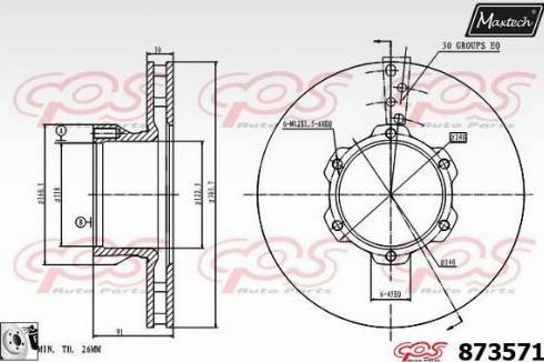 Maxtech 873571.0080 - Disque de frein cwaw.fr