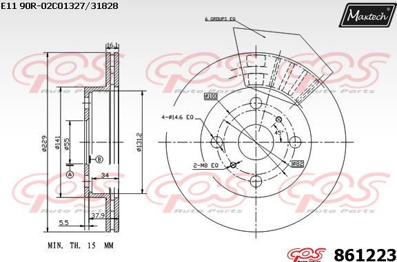 Maxtech 873571 - Disque de frein cwaw.fr