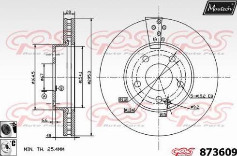 Maxtech 873609.6060 - Disque de frein cwaw.fr