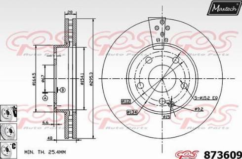 Maxtech 873609.6880 - Disque de frein cwaw.fr