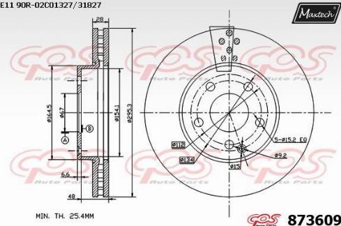 Maxtech 873609.0000 - Disque de frein cwaw.fr