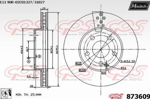 Maxtech 873609.0080 - Disque de frein cwaw.fr