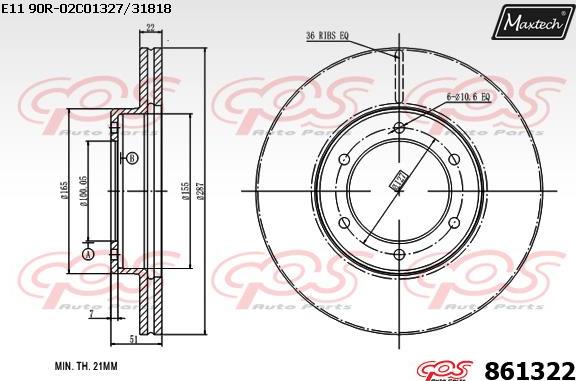 Maxtech 873609 - Disque de frein cwaw.fr