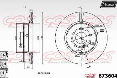 Maxtech 873604.6980 - Disque de frein cwaw.fr