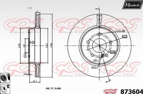 Maxtech 873604.6060 - Disque de frein cwaw.fr