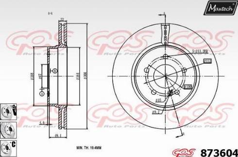 Maxtech 873604.6880 - Disque de frein cwaw.fr