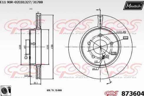 Maxtech 873604.0060 - Disque de frein cwaw.fr