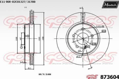 Maxtech 873604.0000 - Disque de frein cwaw.fr