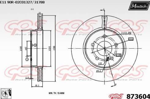 Maxtech 873604.0080 - Disque de frein cwaw.fr