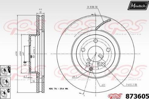 Maxtech 873605.6980 - Disque de frein cwaw.fr