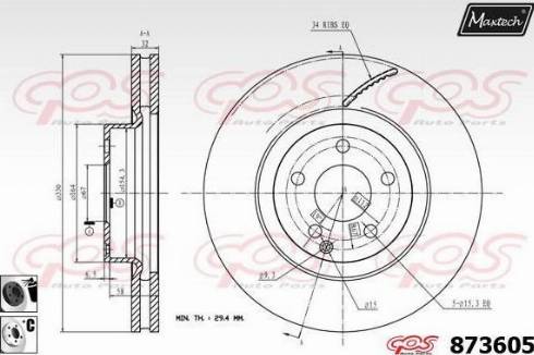 Maxtech 873605.6060 - Disque de frein cwaw.fr