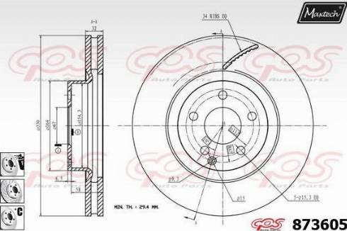 Maxtech 873605.6880 - Disque de frein cwaw.fr