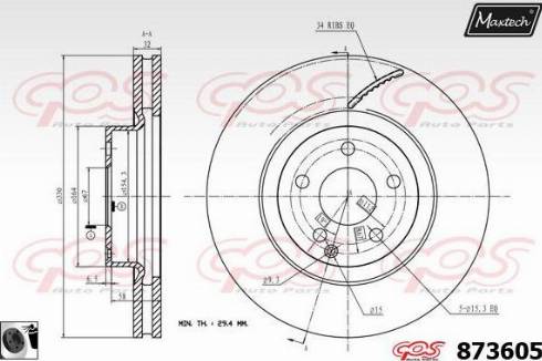 Maxtech 873605.0060 - Disque de frein cwaw.fr