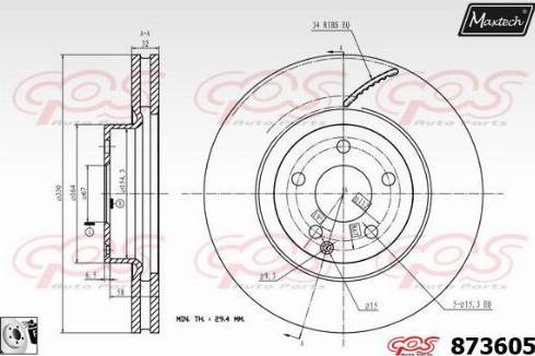 Maxtech 873605.0080 - Disque de frein cwaw.fr