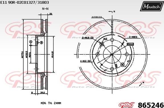 Maxtech 873605 - Disque de frein cwaw.fr