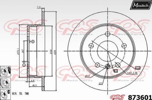 Maxtech 873601.6880 - Disque de frein cwaw.fr