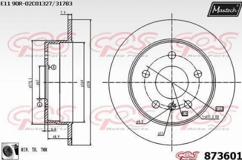 Maxtech 873601.0060 - Disque de frein cwaw.fr