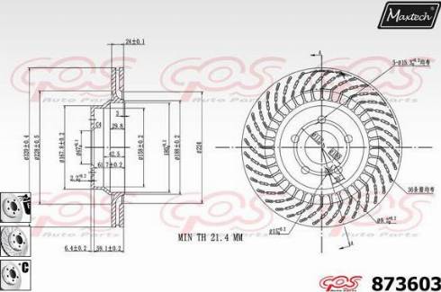 Maxtech 873603.6880 - Disque de frein cwaw.fr