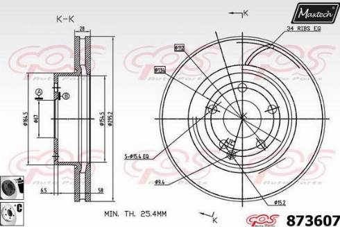 Maxtech 873607.6060 - Disque de frein cwaw.fr