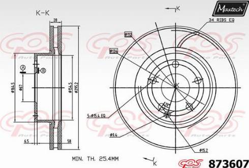 Maxtech 873607.0000 - Disque de frein cwaw.fr