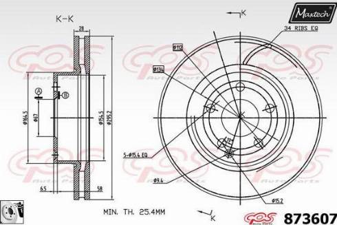 Maxtech 873607.0080 - Disque de frein cwaw.fr