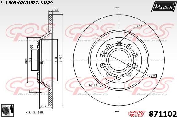 Maxtech 873611 - Disque de frein cwaw.fr