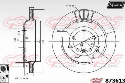 Maxtech 873613.6060 - Disque de frein cwaw.fr