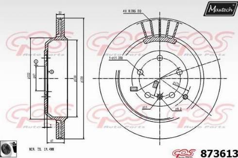 Maxtech 873613.0060 - Disque de frein cwaw.fr