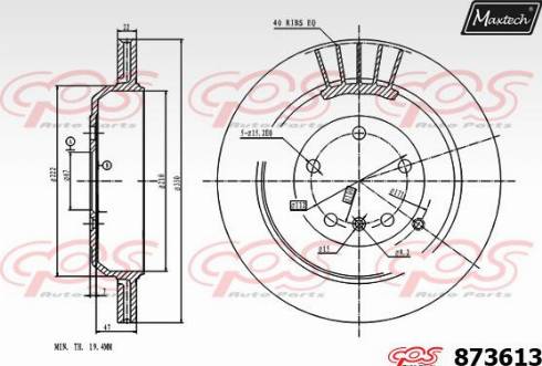 Maxtech 873613.0000 - Disque de frein cwaw.fr