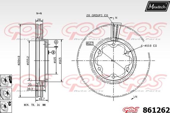 Maxtech 873613 - Disque de frein cwaw.fr